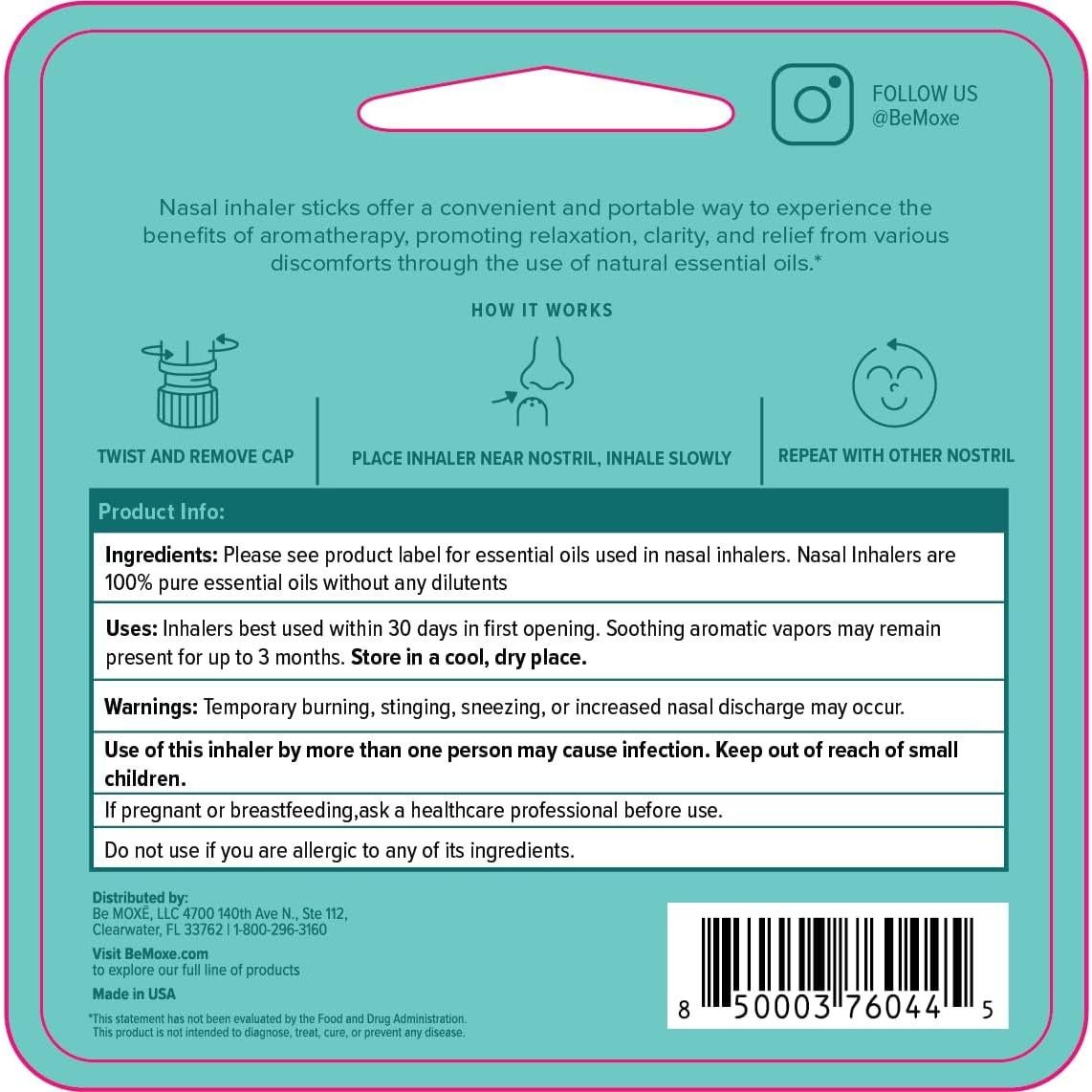 Inhalador Nasal MOXE Alpine 1.48 ml - Aromaterapia Pura