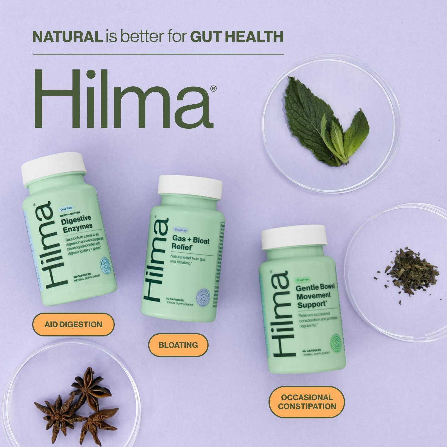 Hilma Dúo de Movimiento Diario y Alivio de Gas - 50 Cápsulas