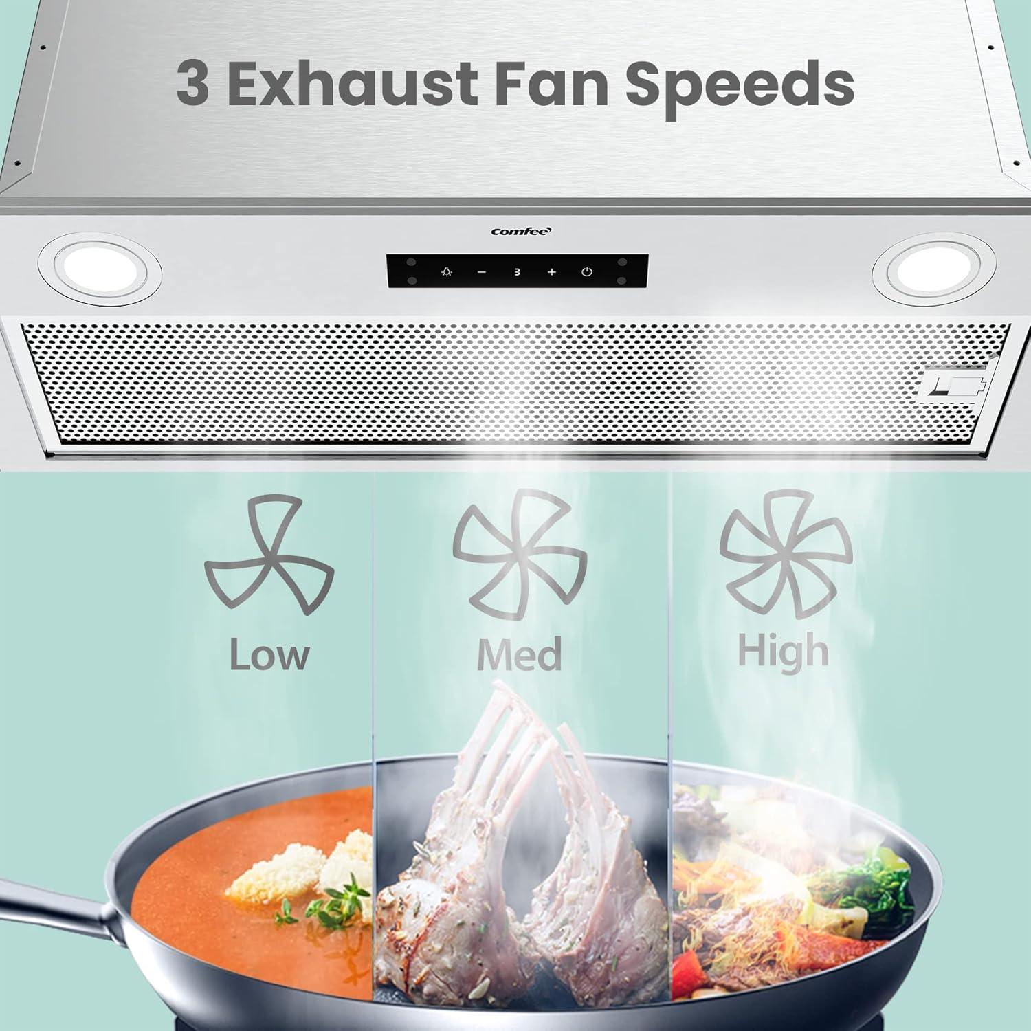Campana Extractora Comfee 27" Acero Inoxidable 450 CFM Táctil