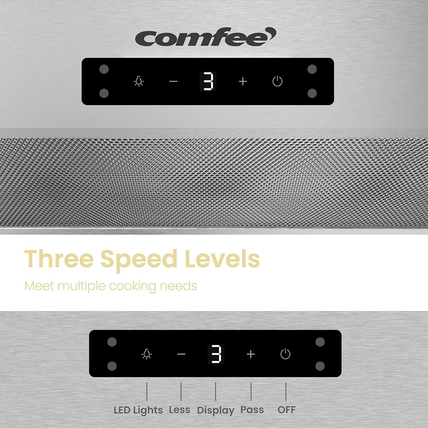 Campana Extractora Comfee 27" Acero Inoxidable 450 CFM Táctil