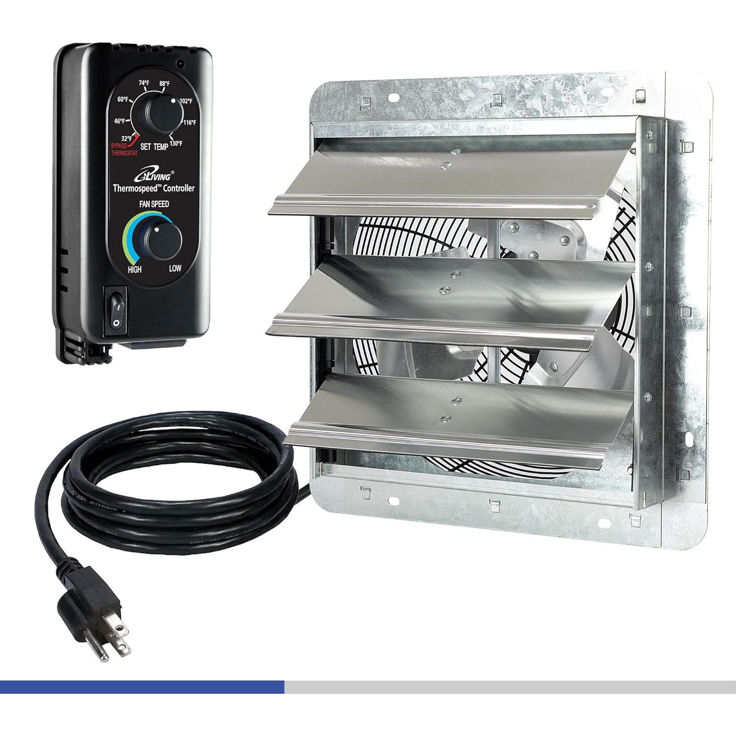 Ventilador de Escape iLiving 18" y 12" Montado en Pared