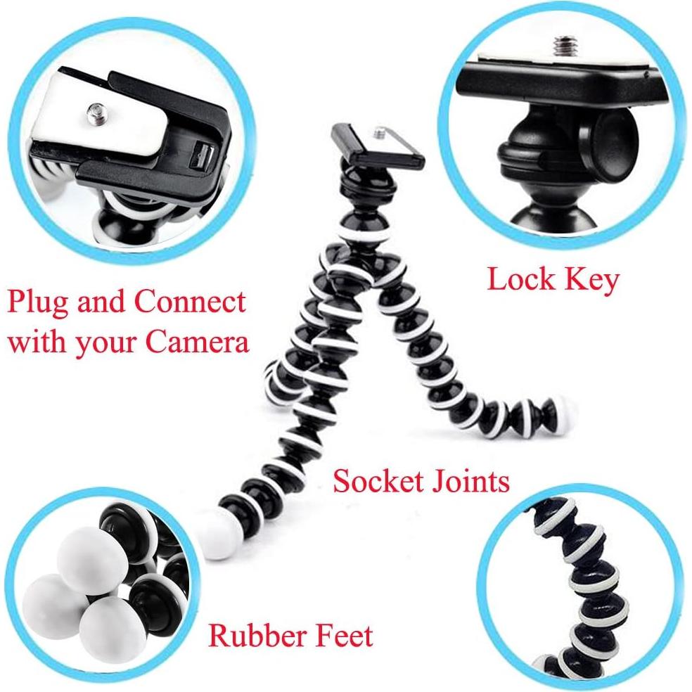 Trípode Flexible Walway para Cámara y Smartphone 26cm Negro