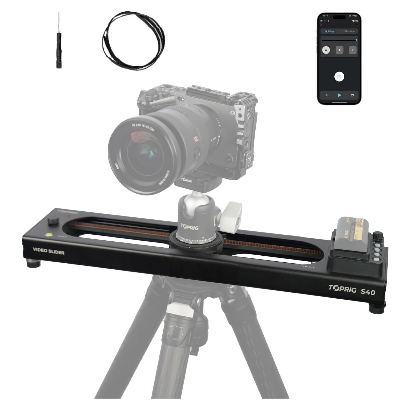 Slider de Cámara Motorizado Toprig S40 40cm Control APP