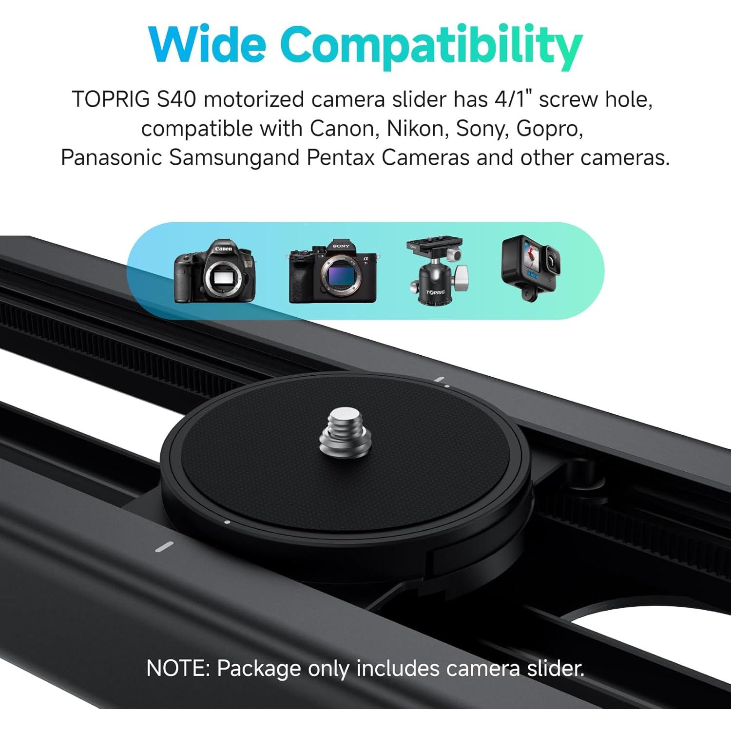 Slider de Cámara Motorizado Toprig S40 40cm Control APP