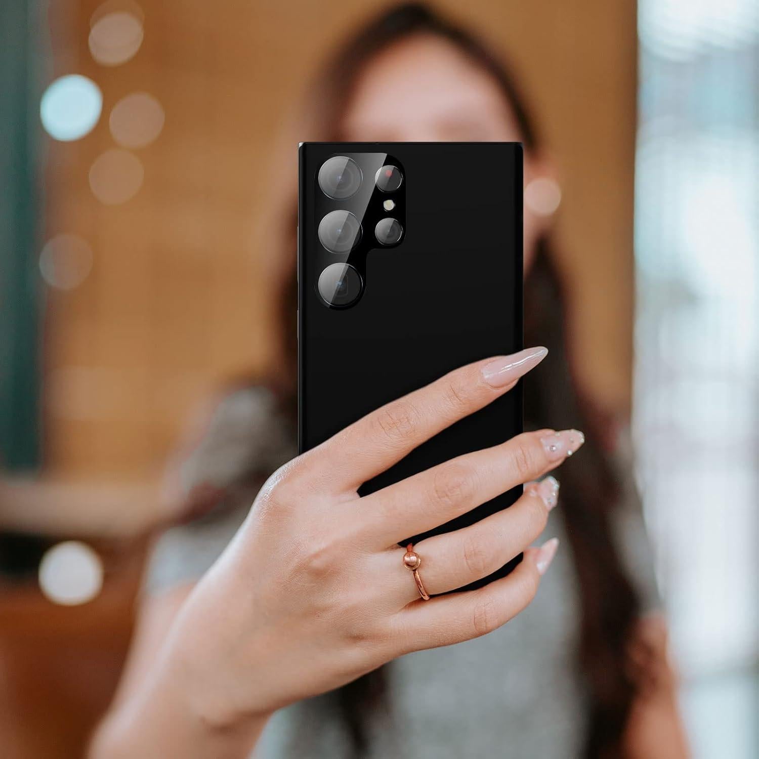 Protectores de Lente de Cámara CloudValley para Samsung Galaxy S23 Ultra - Vidrio Templado 9H, Paquete de 4