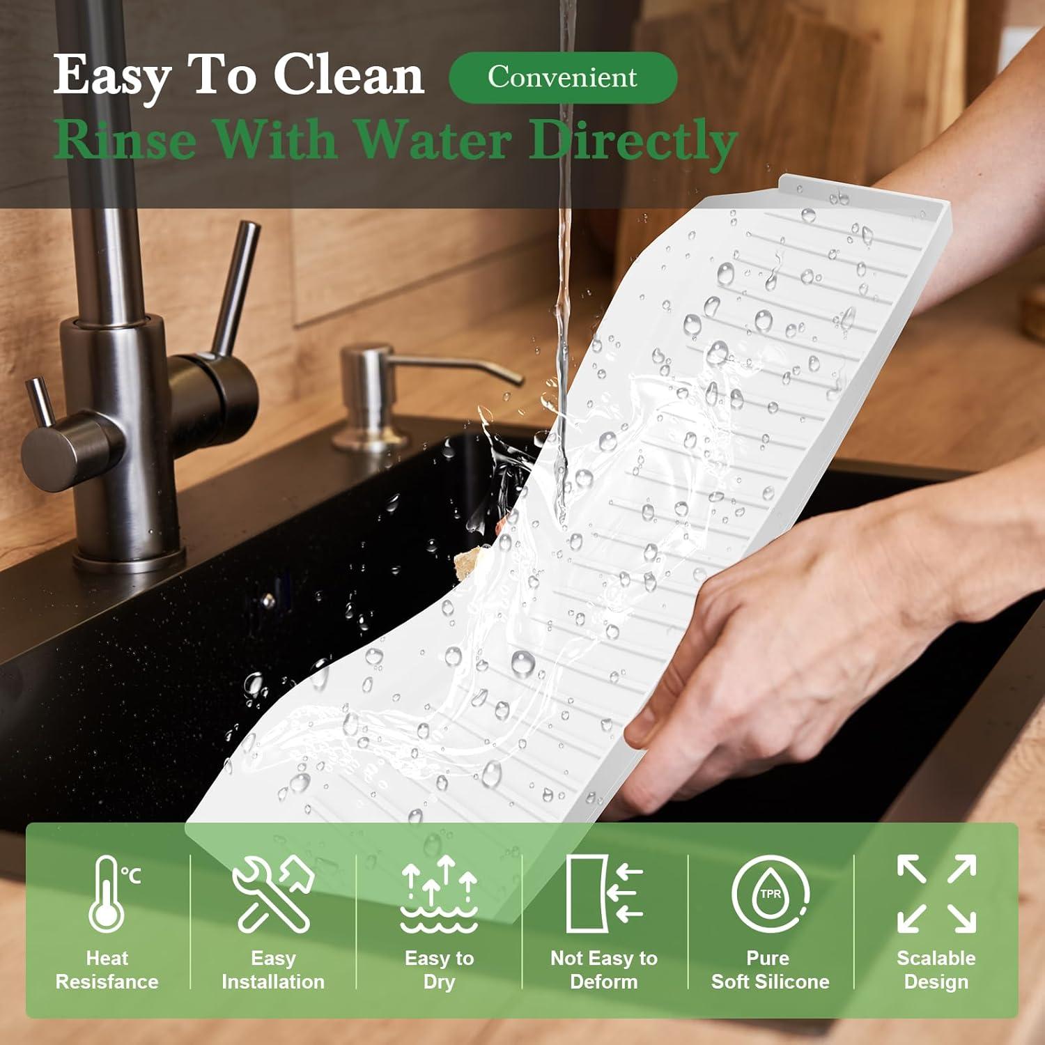 Protector de Borde de Fregadero Silicona BUQ 50cm Blanco