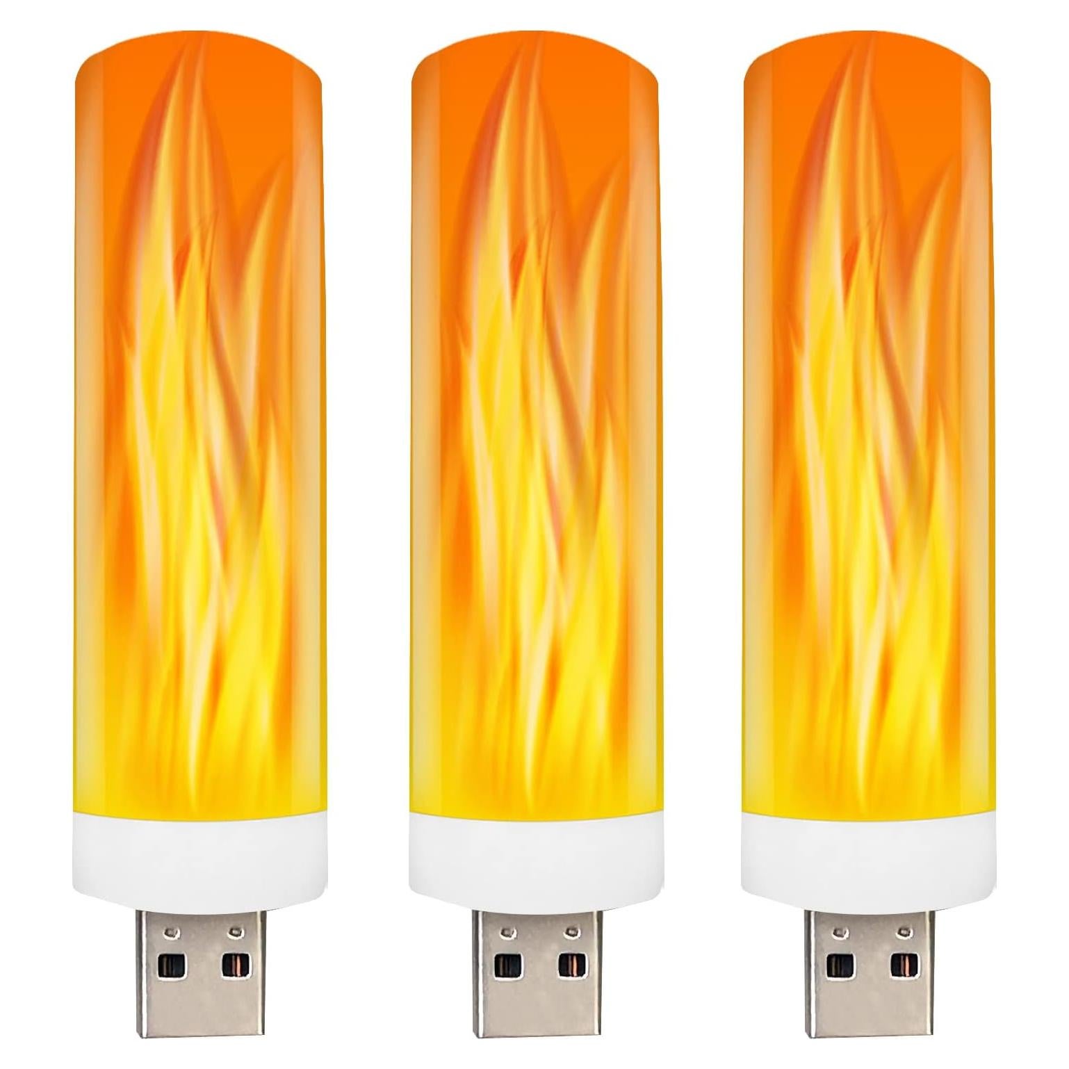 Bombilla LED Efecto Llama USB DASITON - 3 Piezas 5W