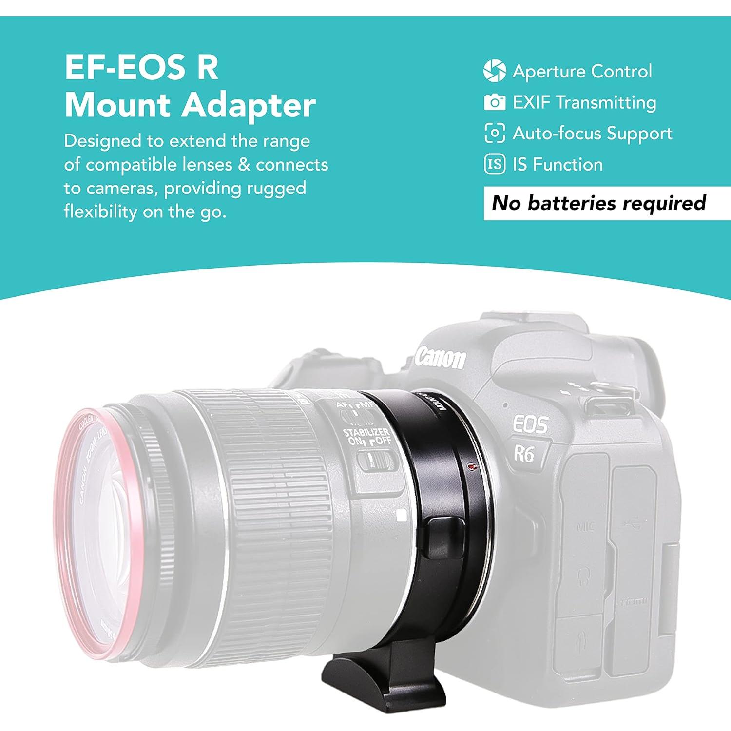 Adaptador de Montura EF-EOS R Foto&Tech para Lentes EF EF-S