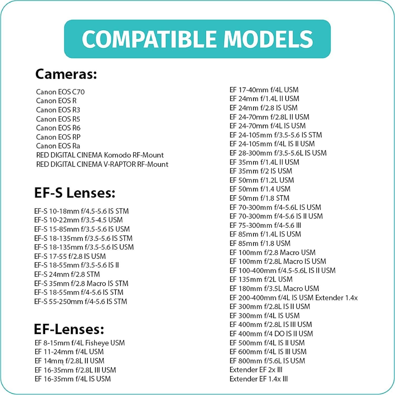 Adaptador de Montura EF-EOS R Foto&Tech para Lentes EF EF-S