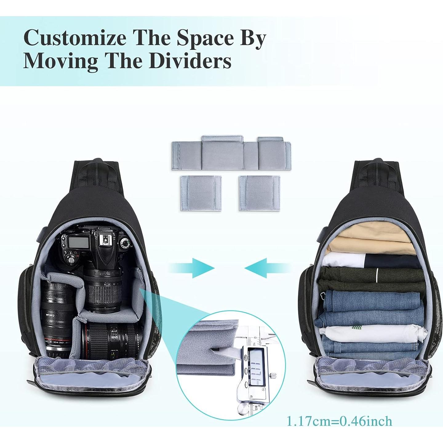 Bolsa de Mensajero para Cámara BAIGIO Resistente al Agua 17x10x35cm