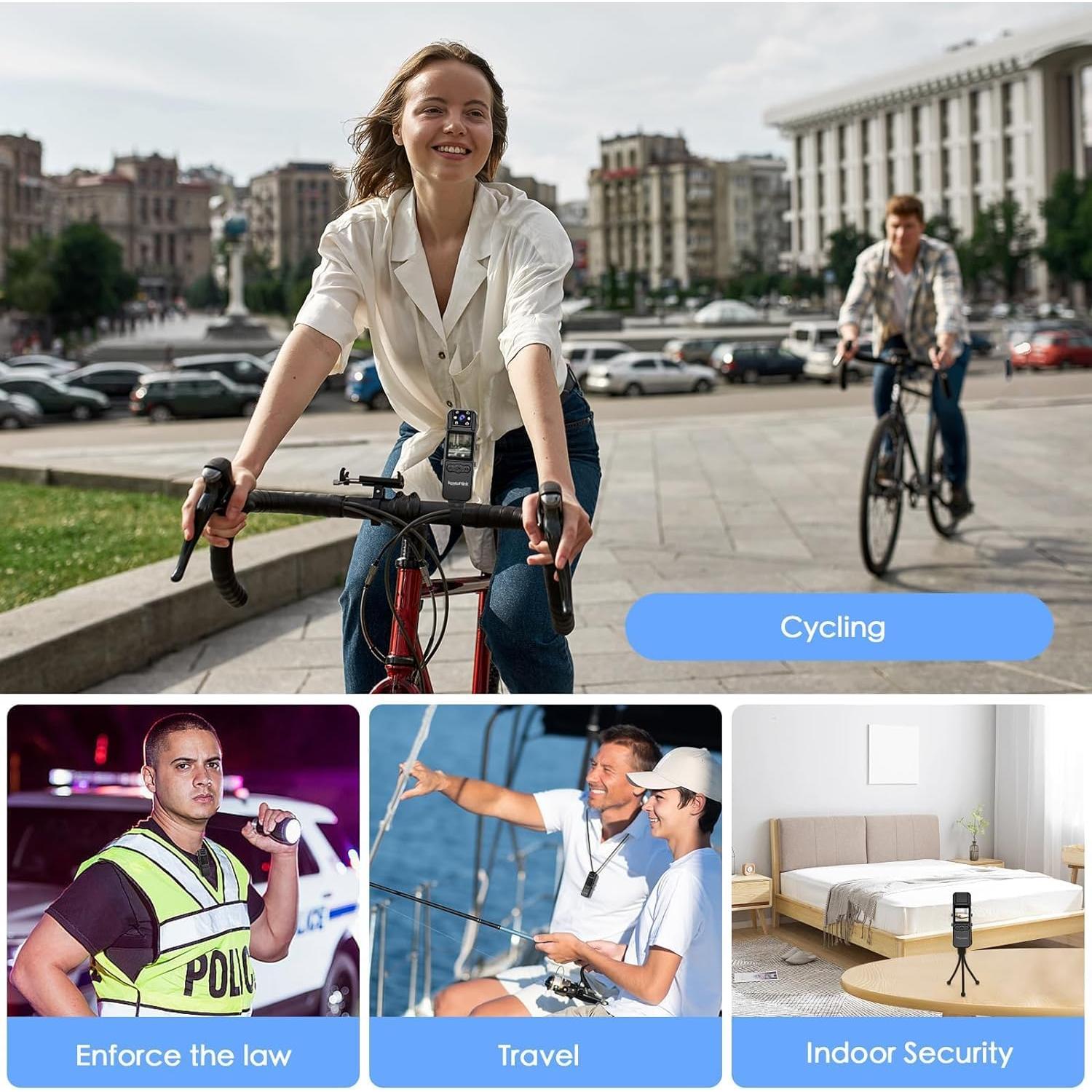 Cámara Corporal Kaysunlink H82 1080P FHD con Alarma y 128GB