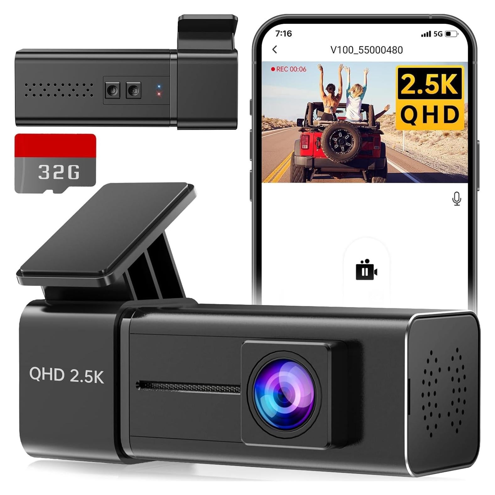 Cámara de tablero E-YEEGER V100 2.5K WiFi con sensor G