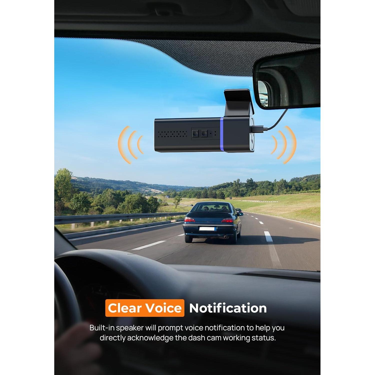 Cámara de tablero E-YEEGER V100 2.5K WiFi con sensor G