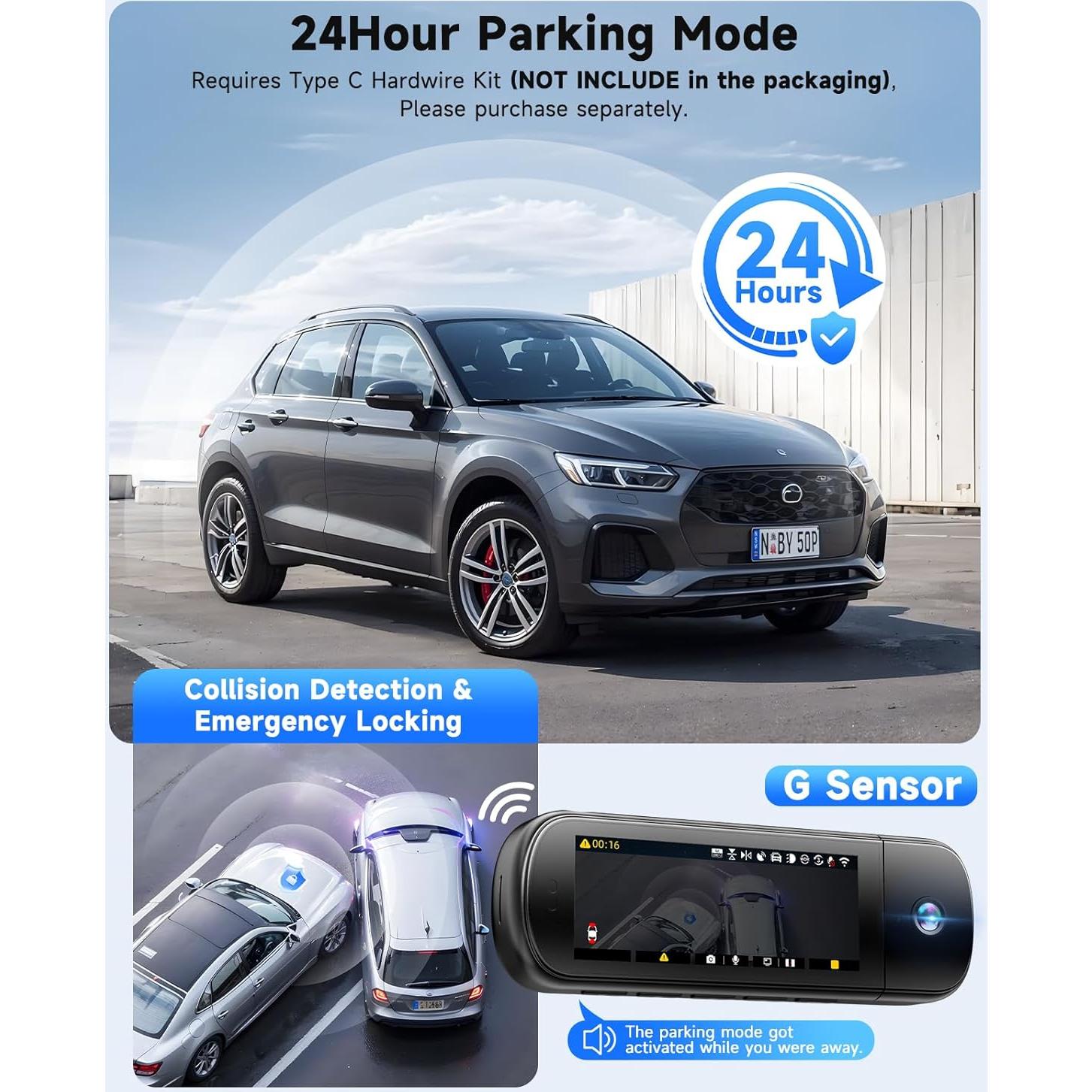 Cámara Dash 3 Canales SARMERT 4K Frontal y Trasera GPS