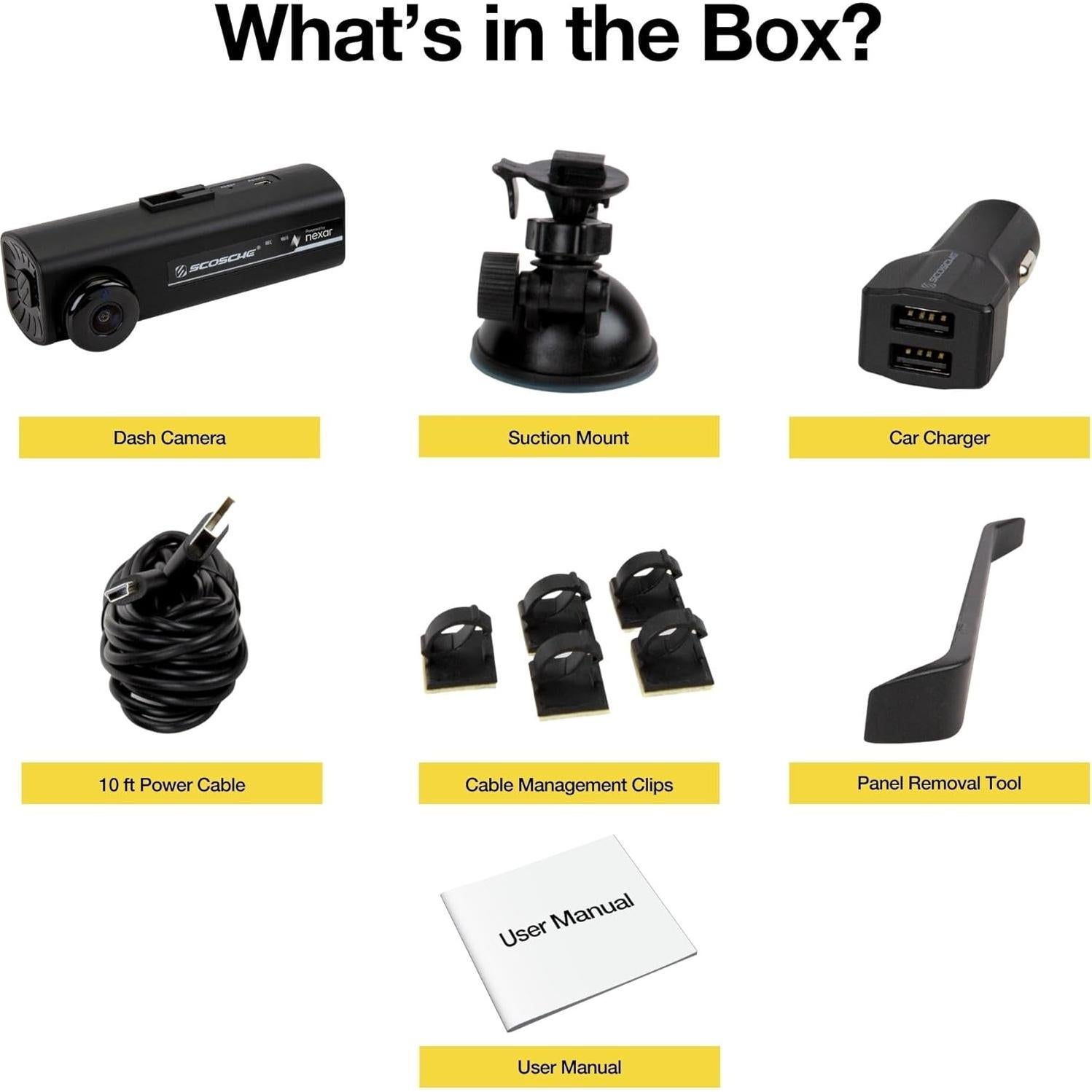 Cámara de Salpicadero Scosche NEXC2128-XCES0 Full HD 128GB