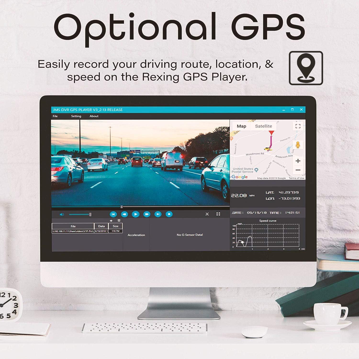 Cámara de Salpicadero Rexing V1 Básica 1080P G-Sensor WDR