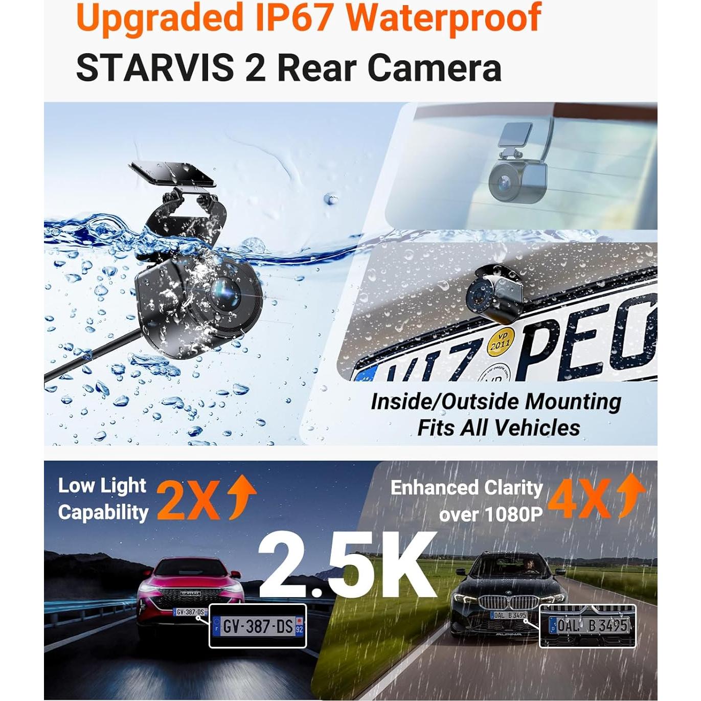 Dash Cam 3 Canales Vantrue N4 Pro S 4K con GPS y Wi-Fi