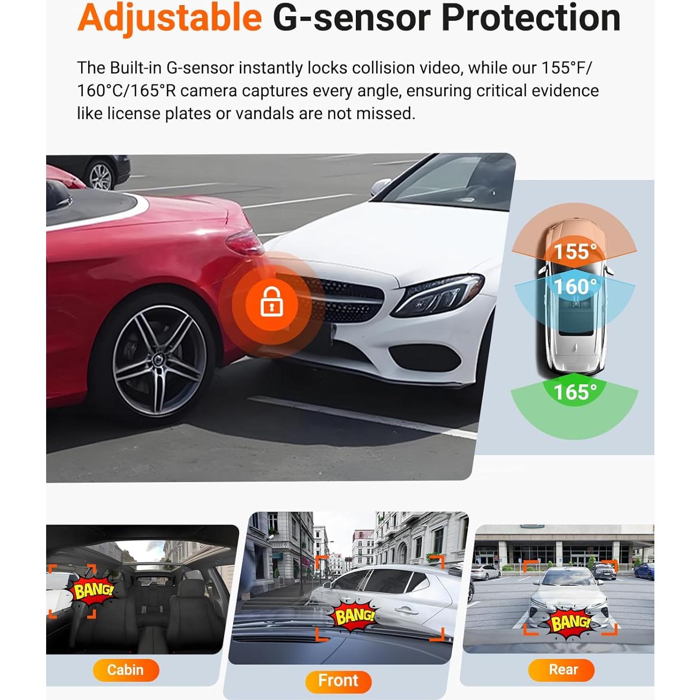 Dash Cam 3 Canales Vantrue N4 Pro S 4K con GPS y Wi-Fi