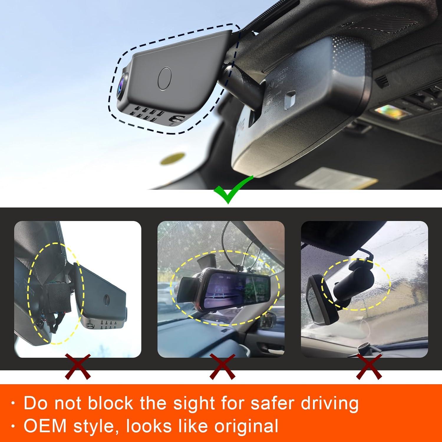 Cámara Dash 4K delantera y 1080p trasera Mangoal para Ford Expedition 2018-2025