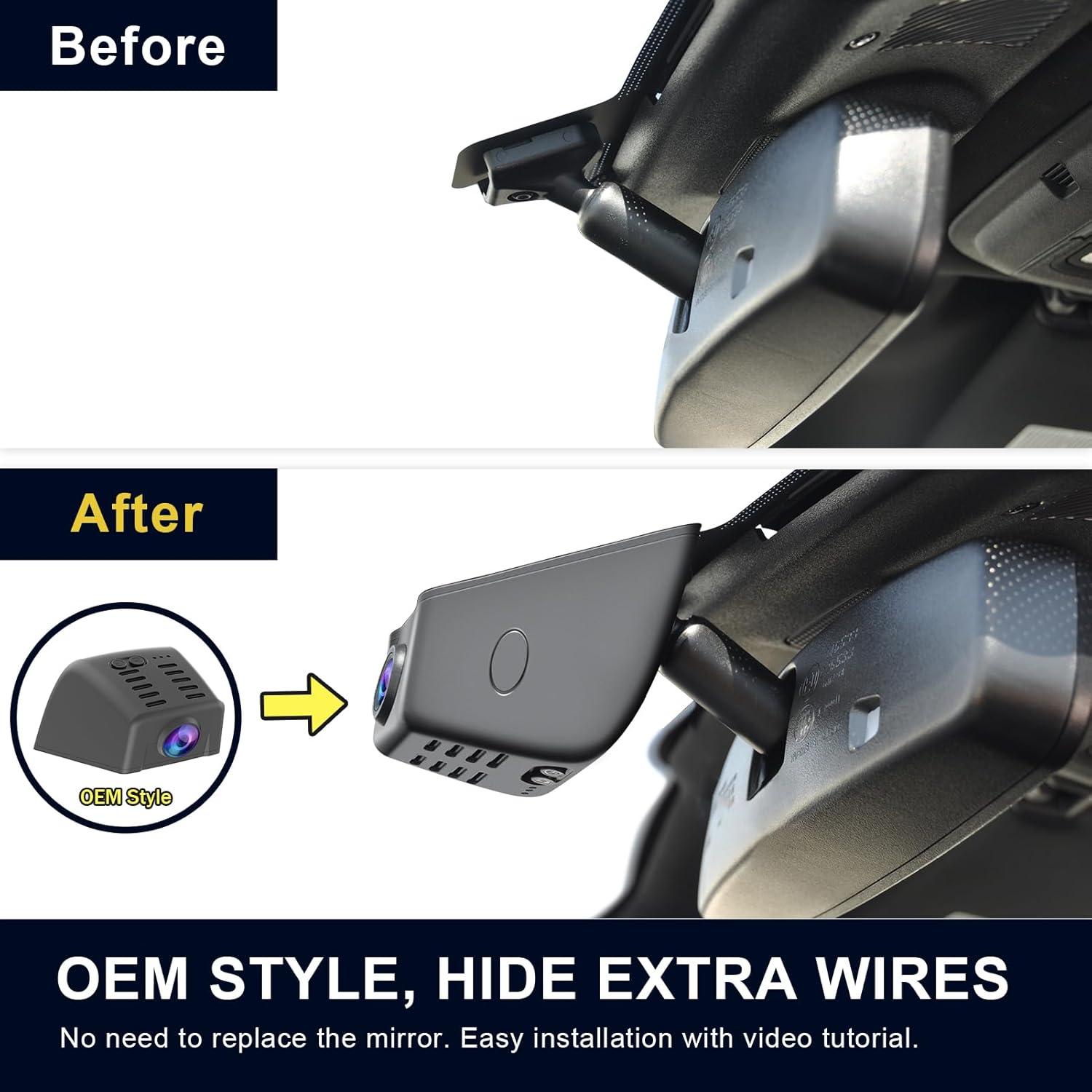 Cámara Dash 4K delantera y 1080p trasera Mangoal para Ford Expedition 2018-2025