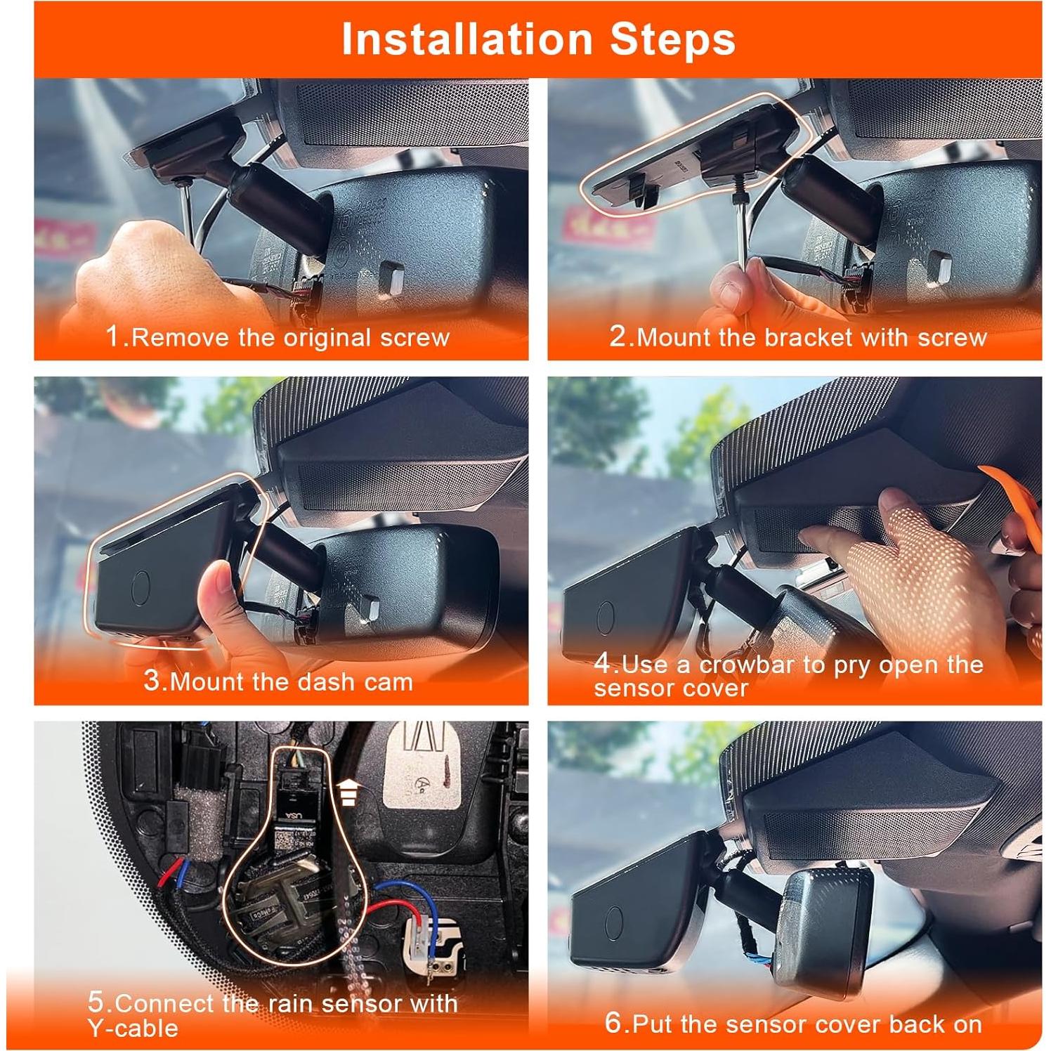 Cámara Dash 4K delantera y 1080p trasera Mangoal para Ford Expedition 2018-2025