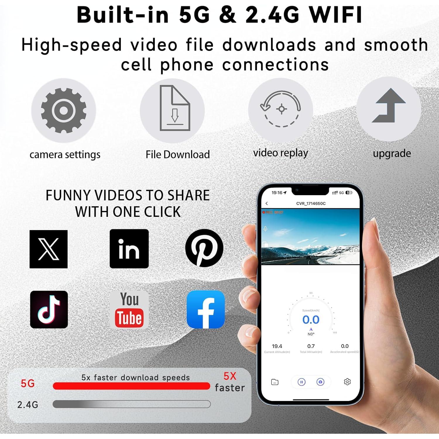 Cámara Doble 2K+1080P Baideluo con WiFi y Tarjeta 32GB