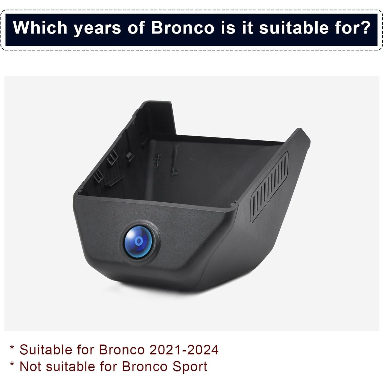 Cámara Dash 4K Mangoal para Ford Bronco 2021-2024, WiFi