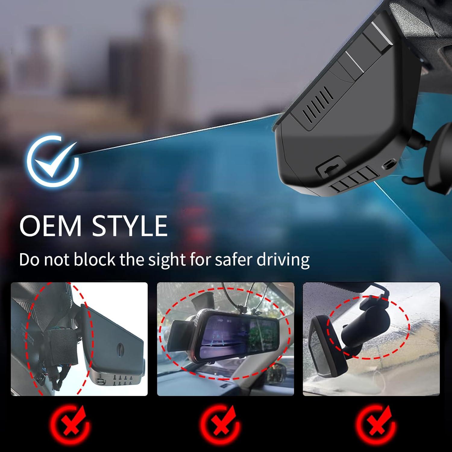 Cámara Dash 4K Mangoal para Ford Bronco 2021-2024, WiFi