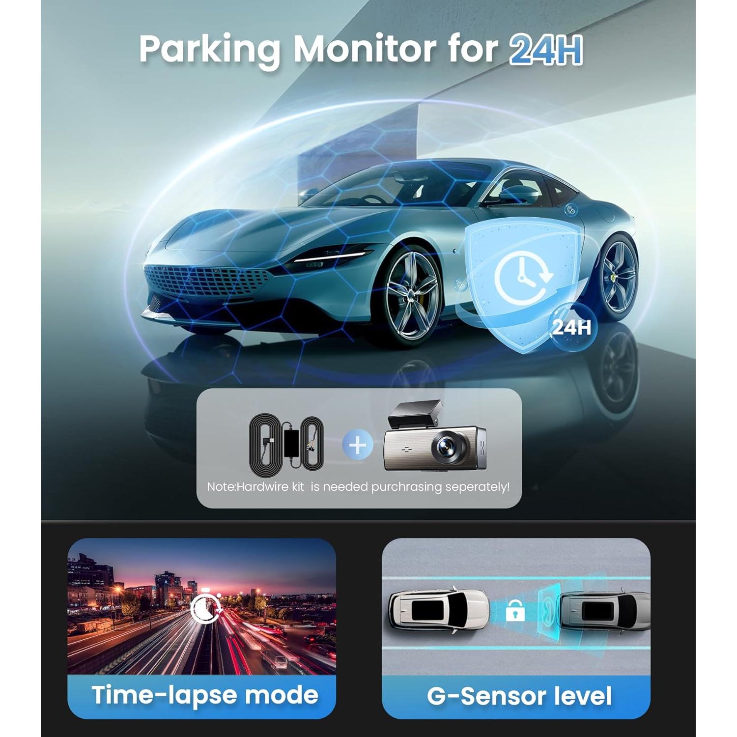 Cámara de tablero USHJNV A10 4K+2K Dual 64GB WiFi 5GHz