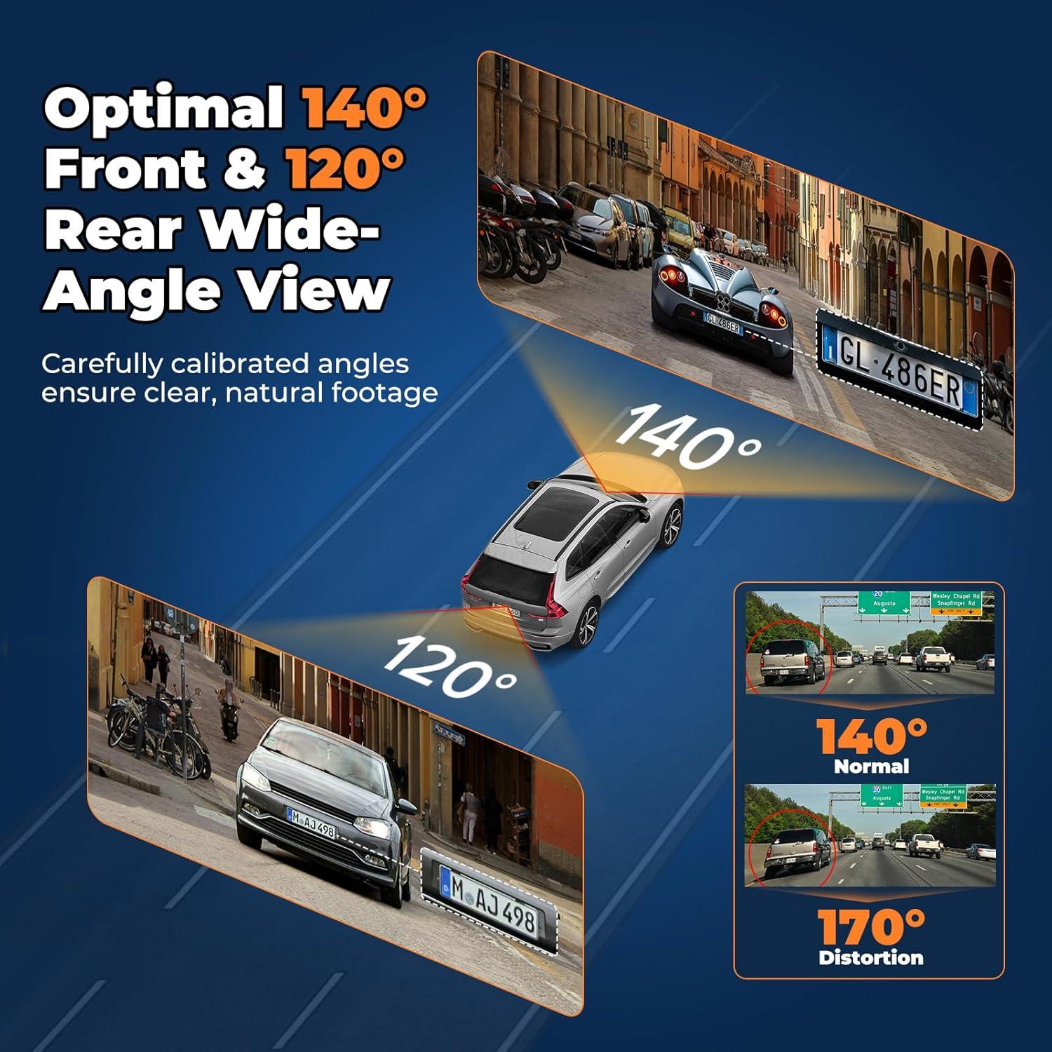 Cámara Dash 4K QzkBoeo F70 con Pantalla IPS 3.2" y Wi-Fi