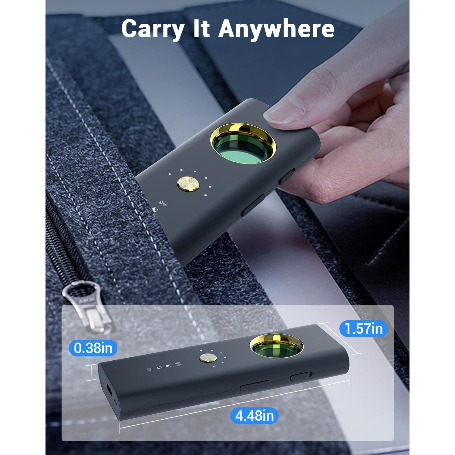 Detector de Cámaras Ocultas Multifuncional 2025 - 6 Sensibilidades