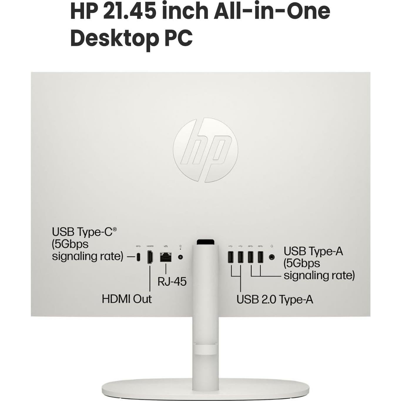 HP Todo-en-Uno 21.5" FHD, Intel Celeron J4025, 8GB RAM, 256GB SSD