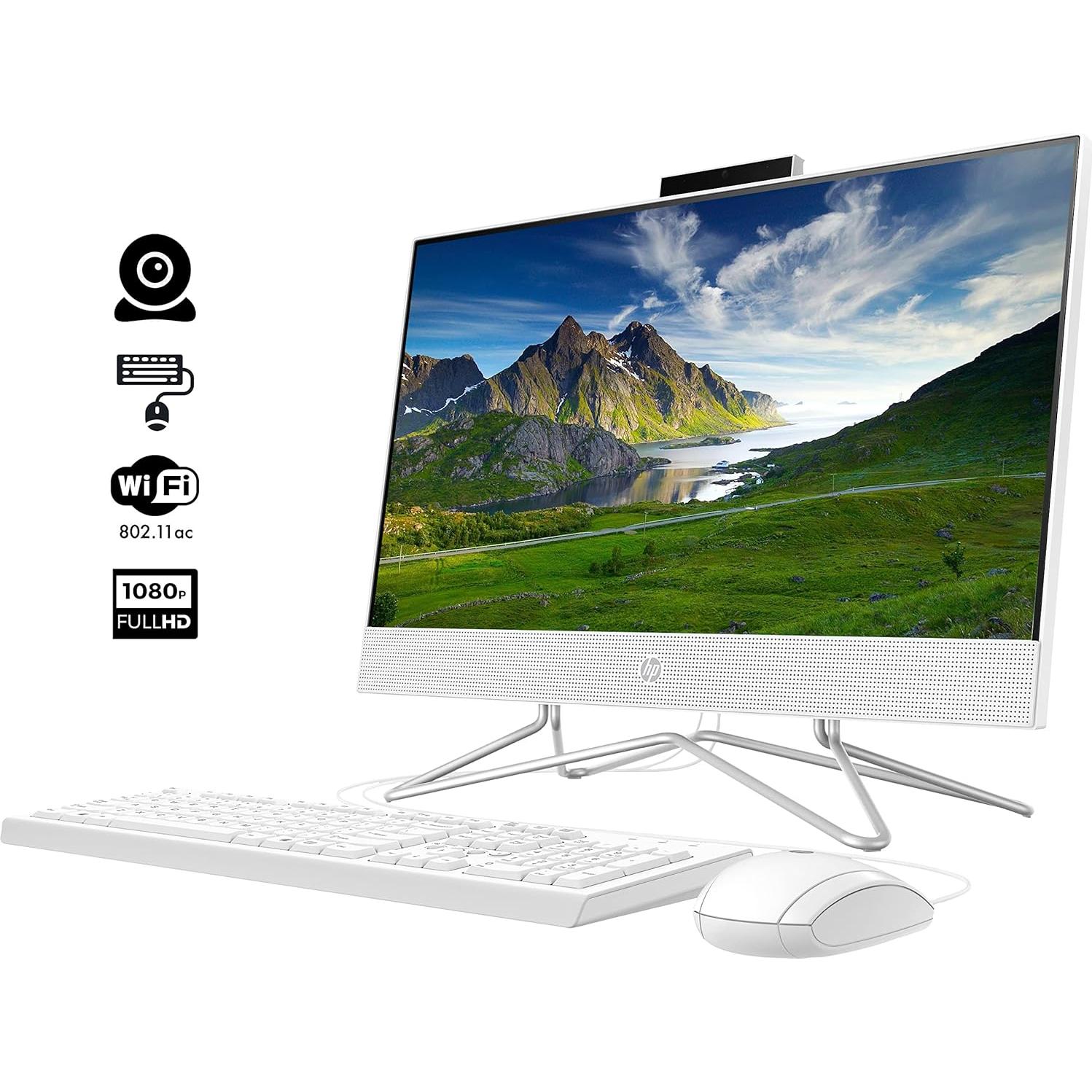 HP Todo-en-Uno 21.5" FHD, Intel Celeron J4025, 16GB RAM, 512GB SSD