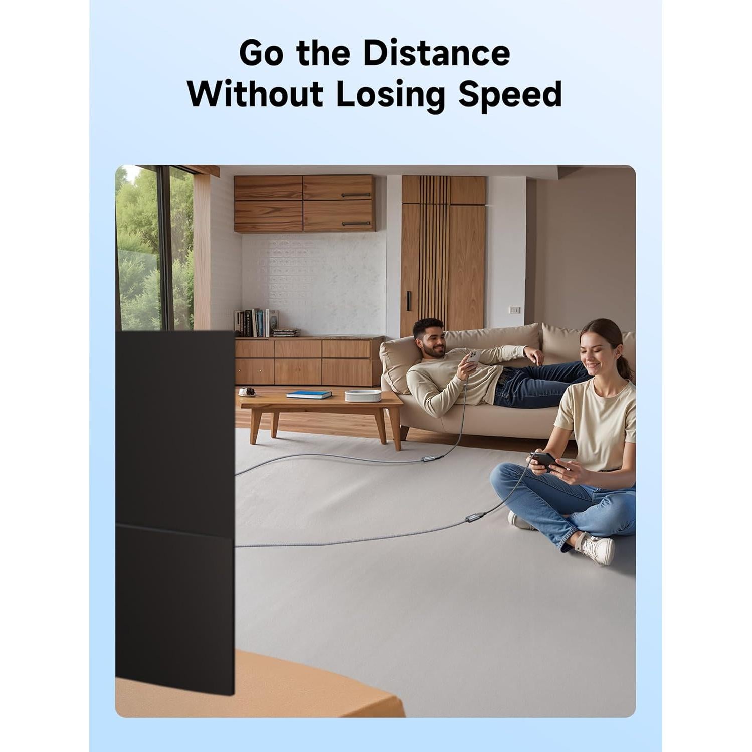 Cable de Extensión USB 3.0 JSAUX 10FT Gris - Tipo A Macho a Hembra