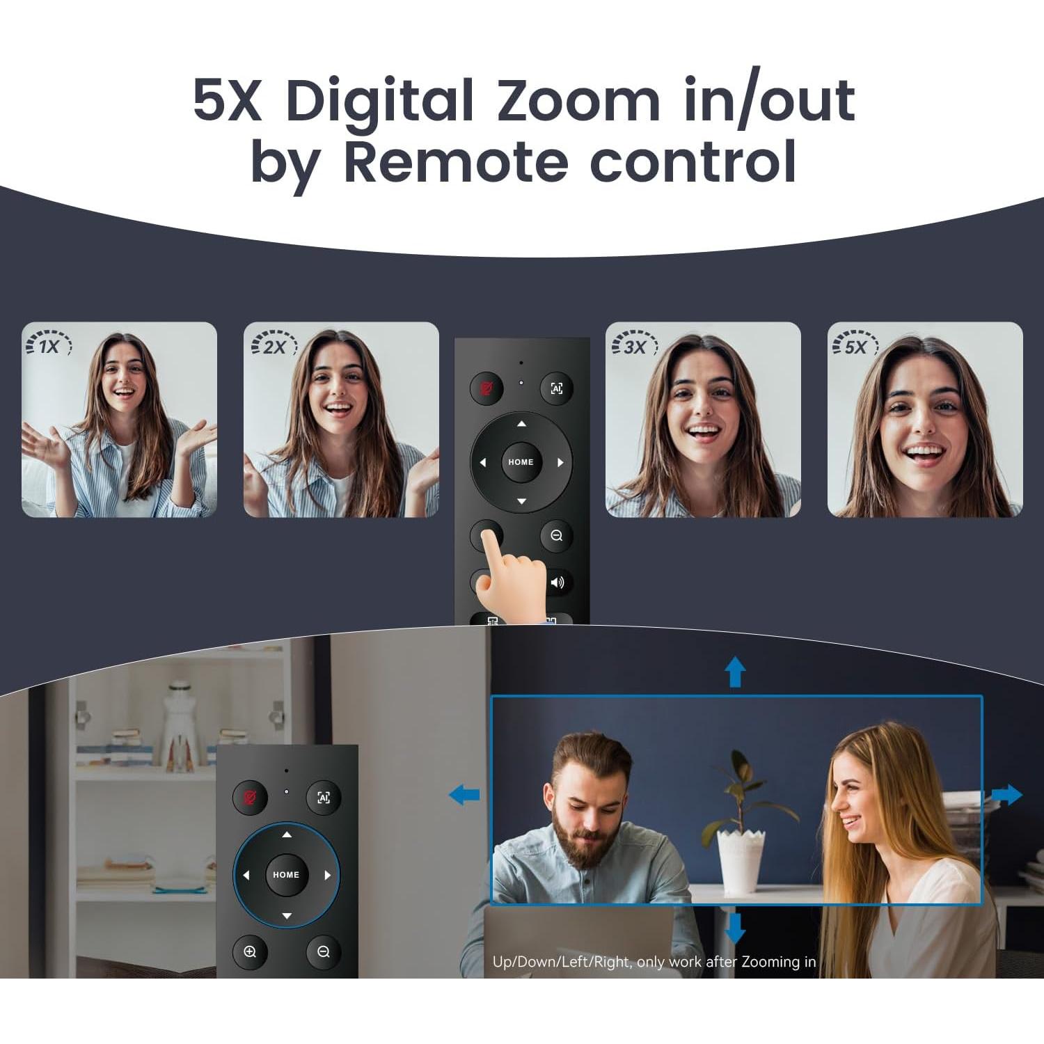 Cámara Web 4K TONGVEO TV-AC3-C con Micrófonos y Altavoz