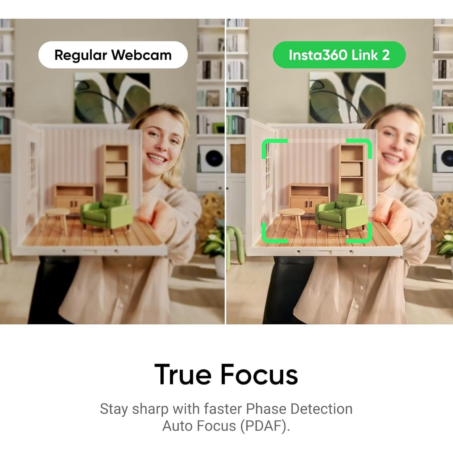 Webcam Insta360 Link 2 4K Ultra HD con Gimbal y IA