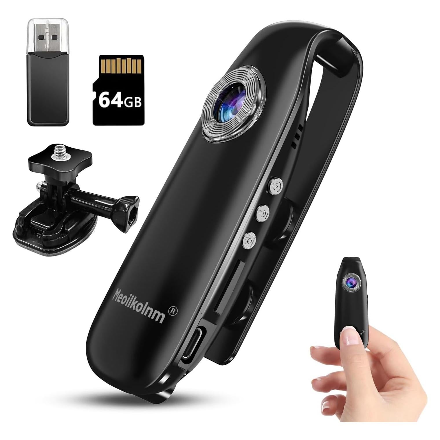 Cámara Corporal Meoilkolnm GH77 1080P con Detección de Movimiento