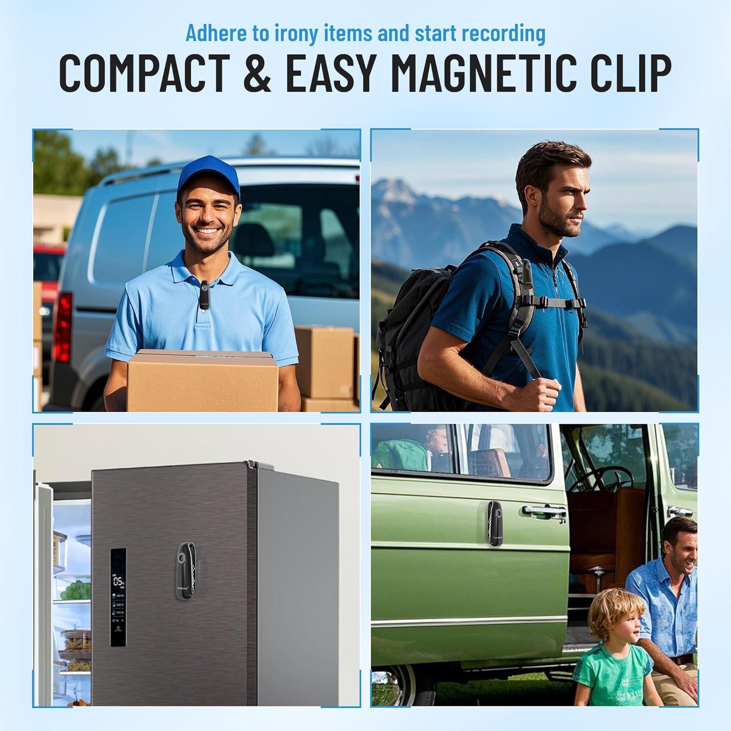 Cámara Corporal Meoilkolnm GH77 1080P con Detección de Movimiento