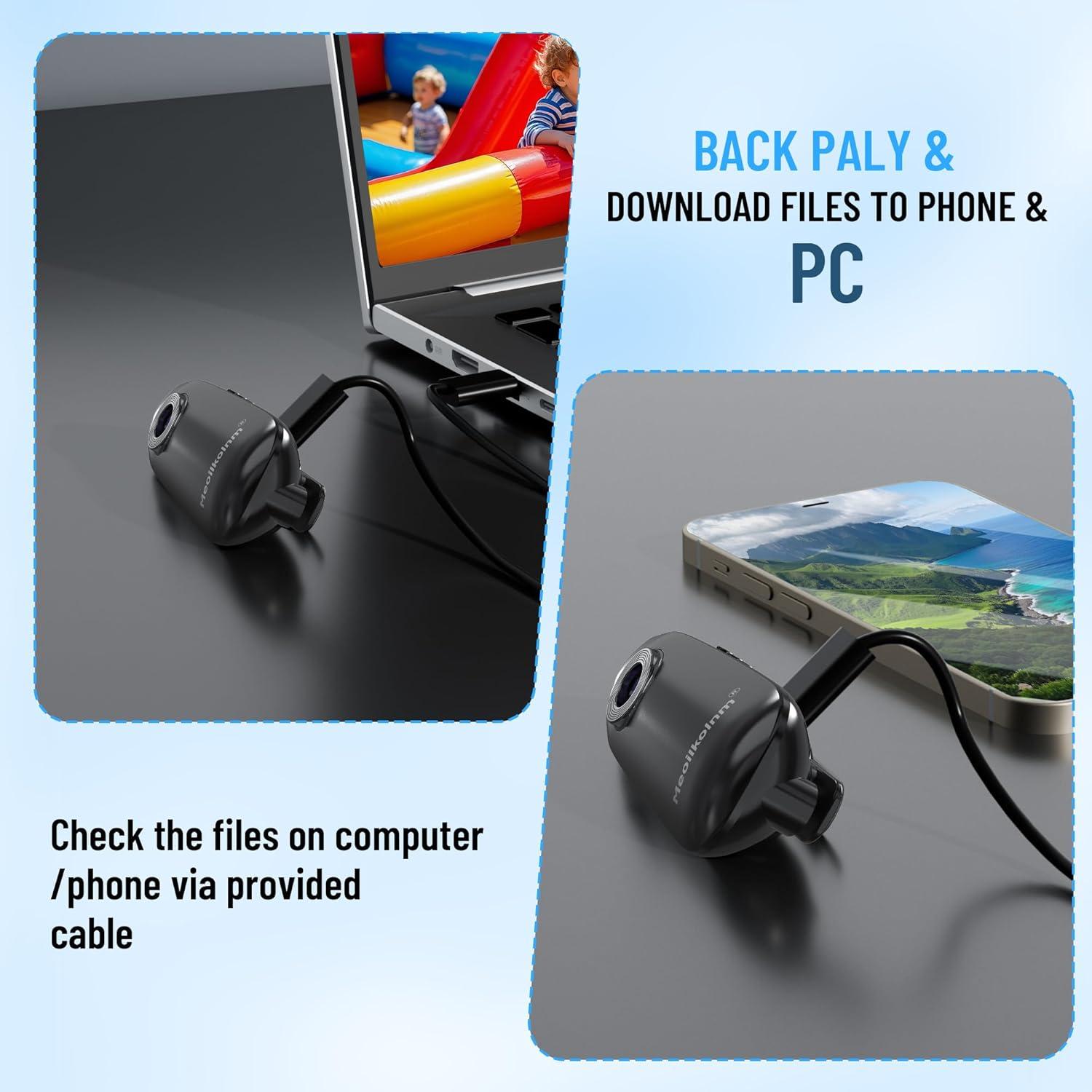 Cámara Corporal Meoilkolnm GH77 1080P con Detección de Movimiento