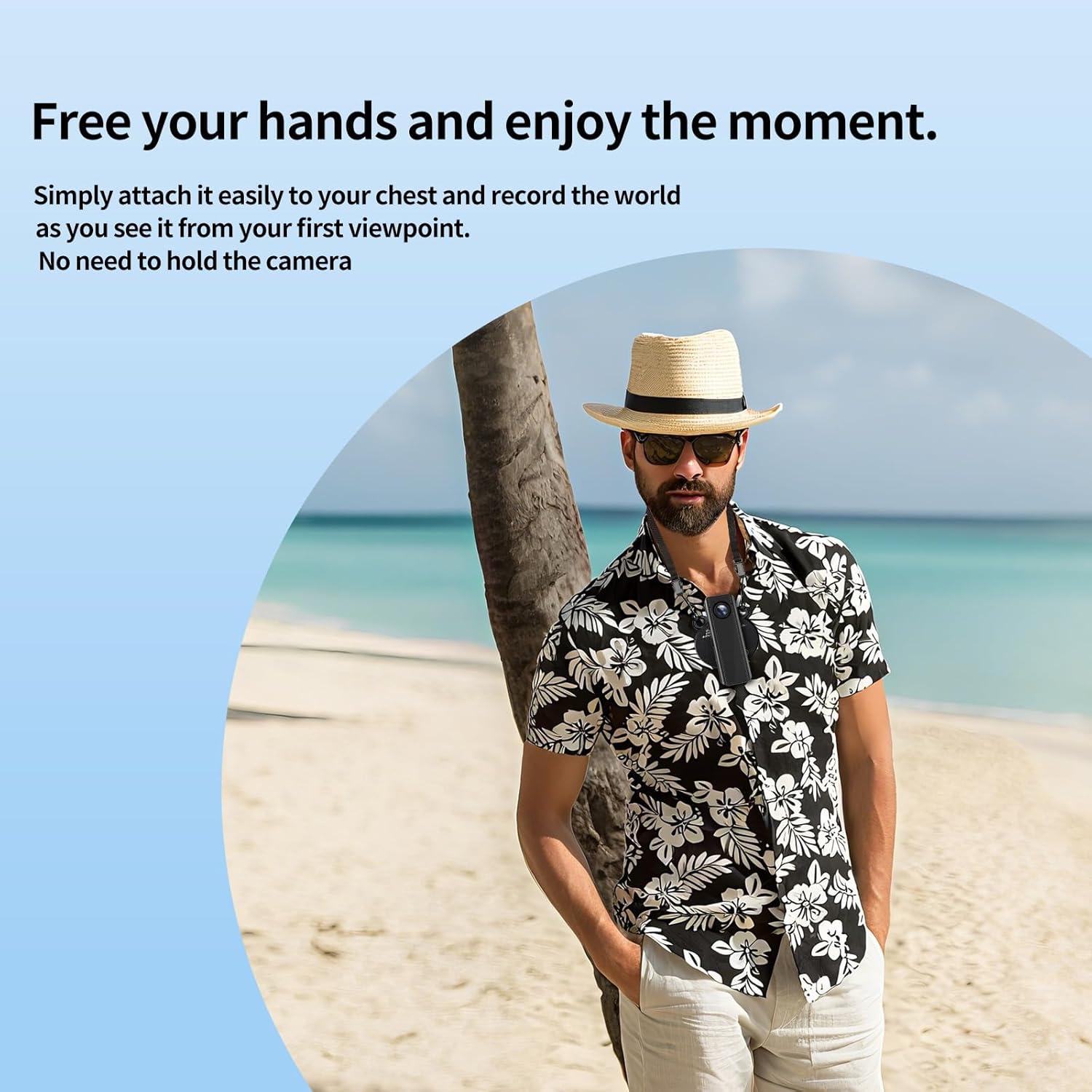 Cámara Corporal 4K 30FPS DBJIBF A100 64GB Ultra Compacta