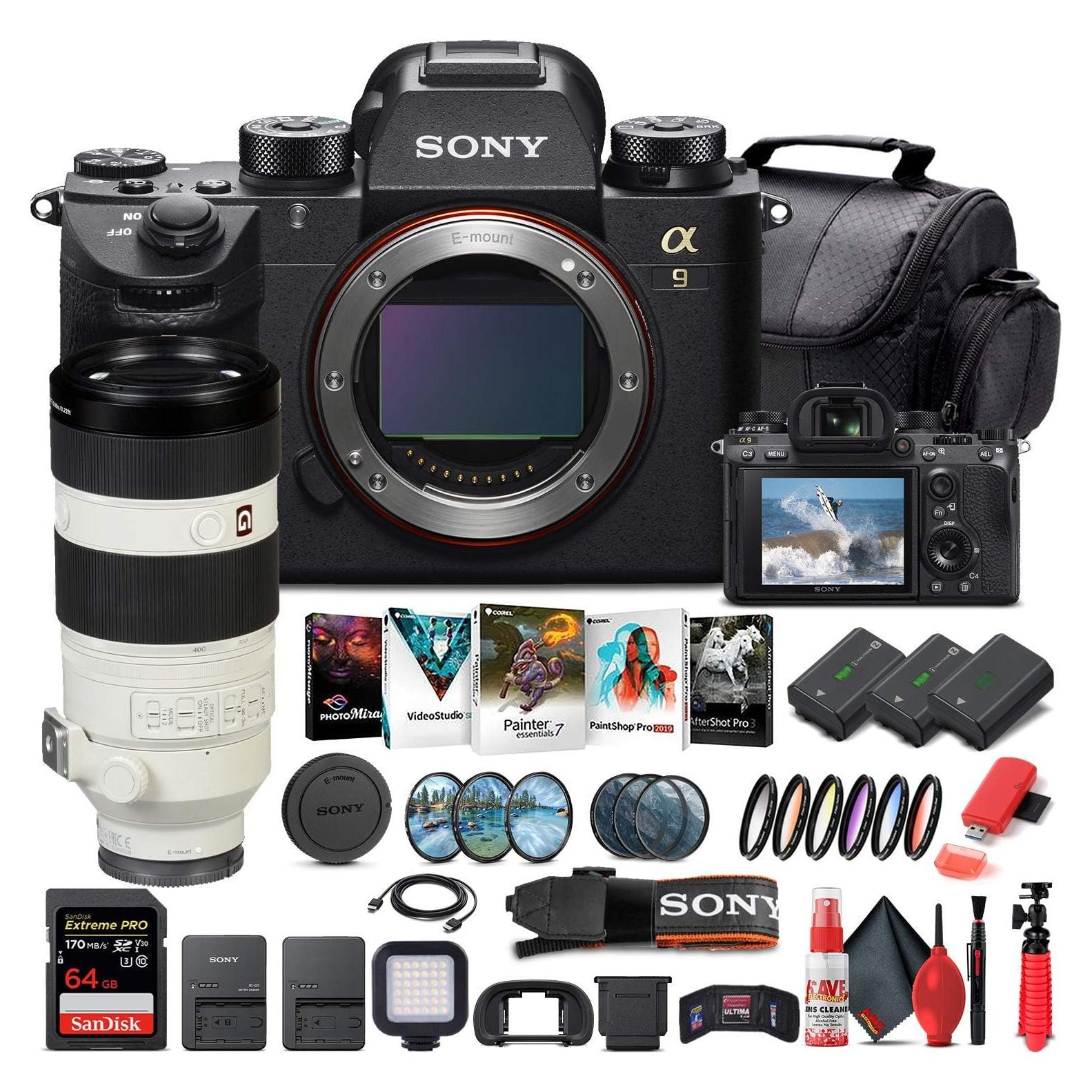 Cámara Digital Sin Espejo Sony Alpha a9 + Lente 100-400mm + Accesorios