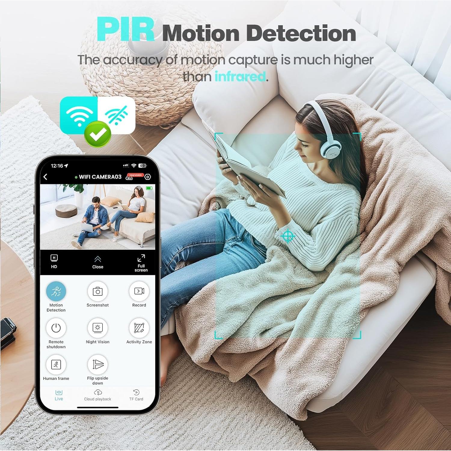 Cámara Mini Inteligente 4K HD Braload LN82 con Detección de Movimiento