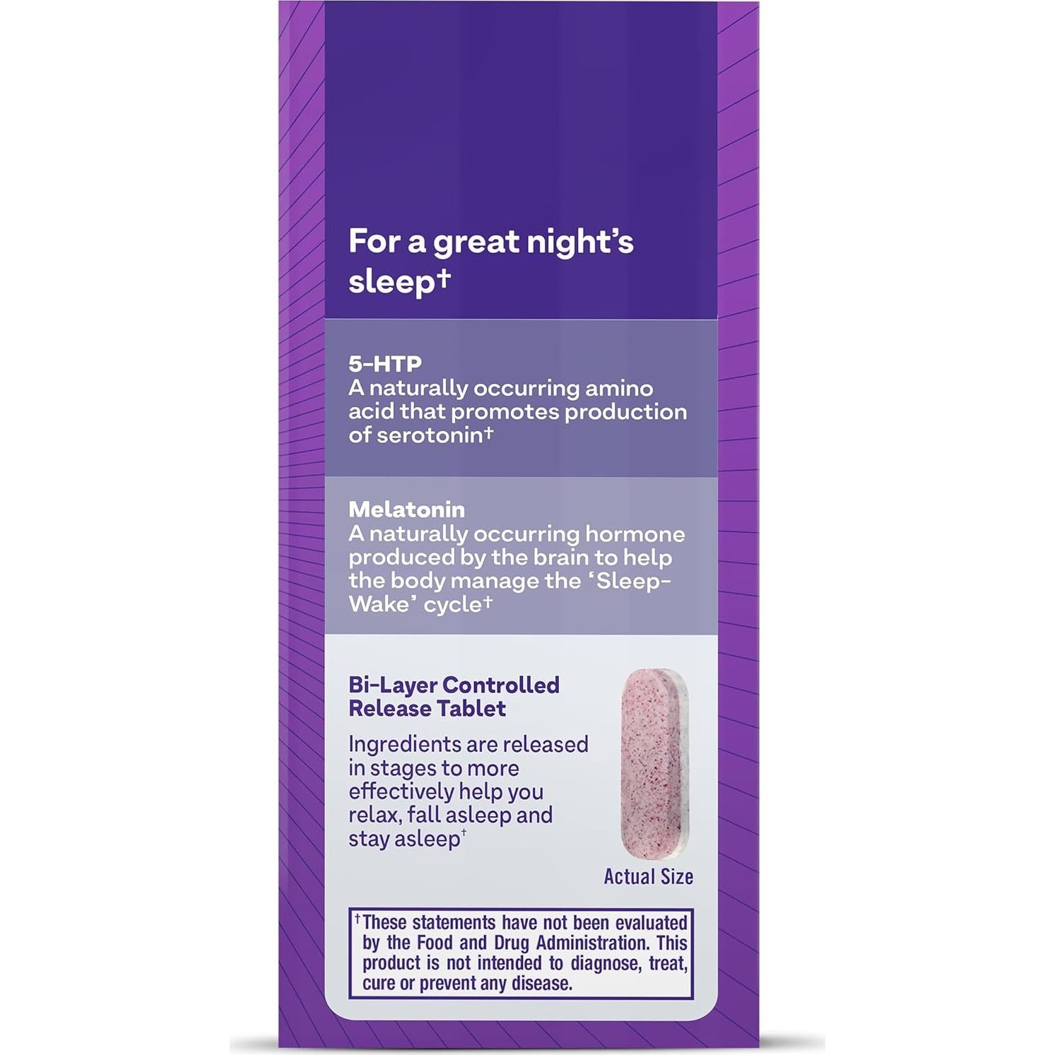 Natrol Melatonina + 5-HTP 60 Tabletas Liberación Prolongada