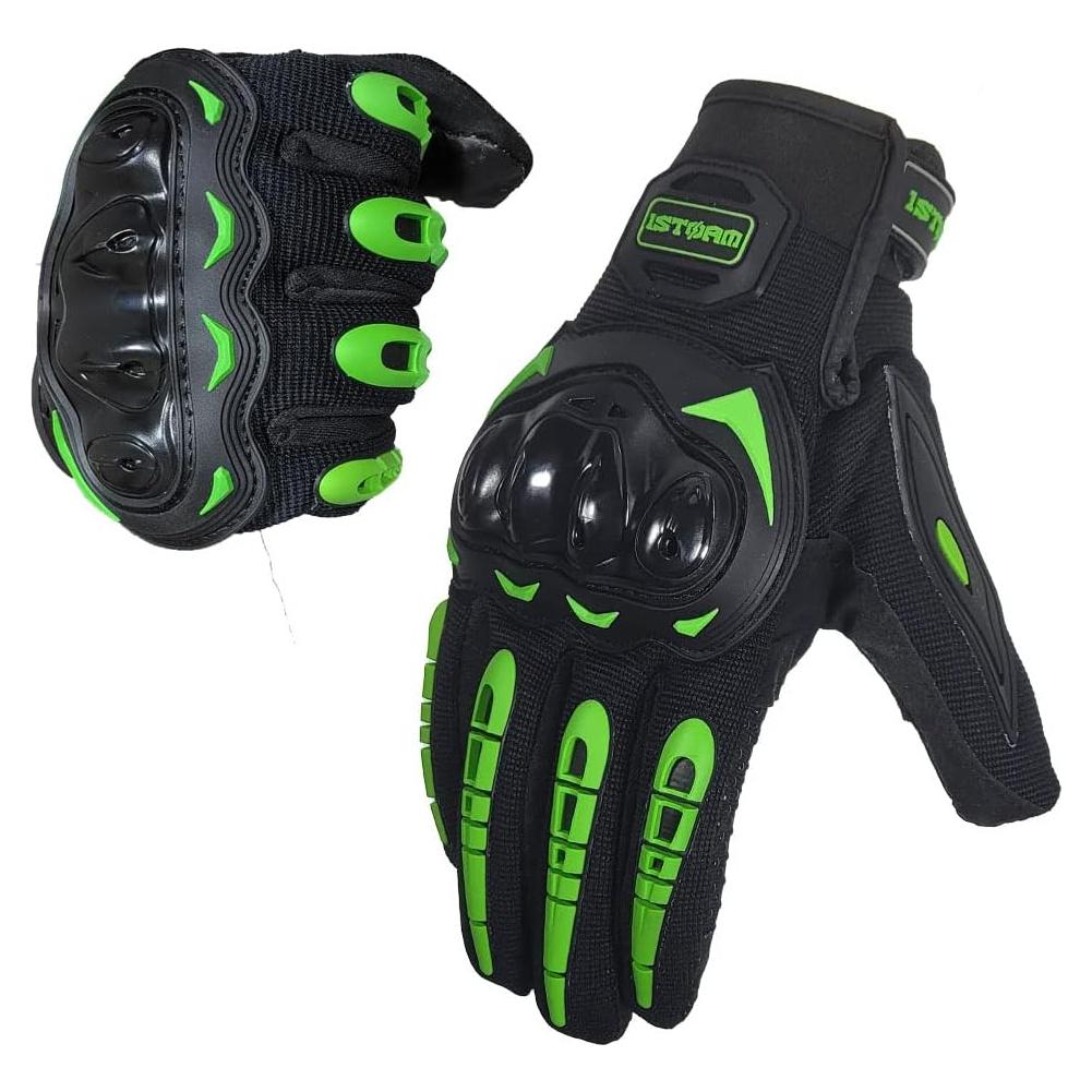 Guantes de Motocross 1Storm MCS17 Ciclismo Táctiles Verde