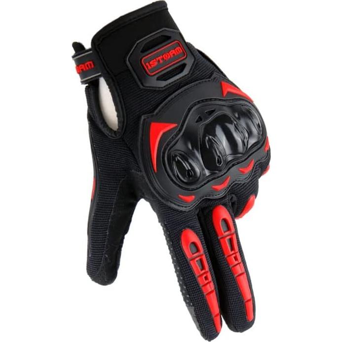 Guantes de Motocross 1Storm MCS17 Rojo Táctil Reforzados