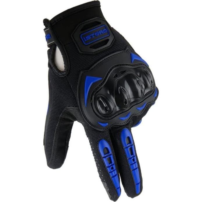Guantes de Motocross 1Storm MCS17 Azul Táctil Reforzados