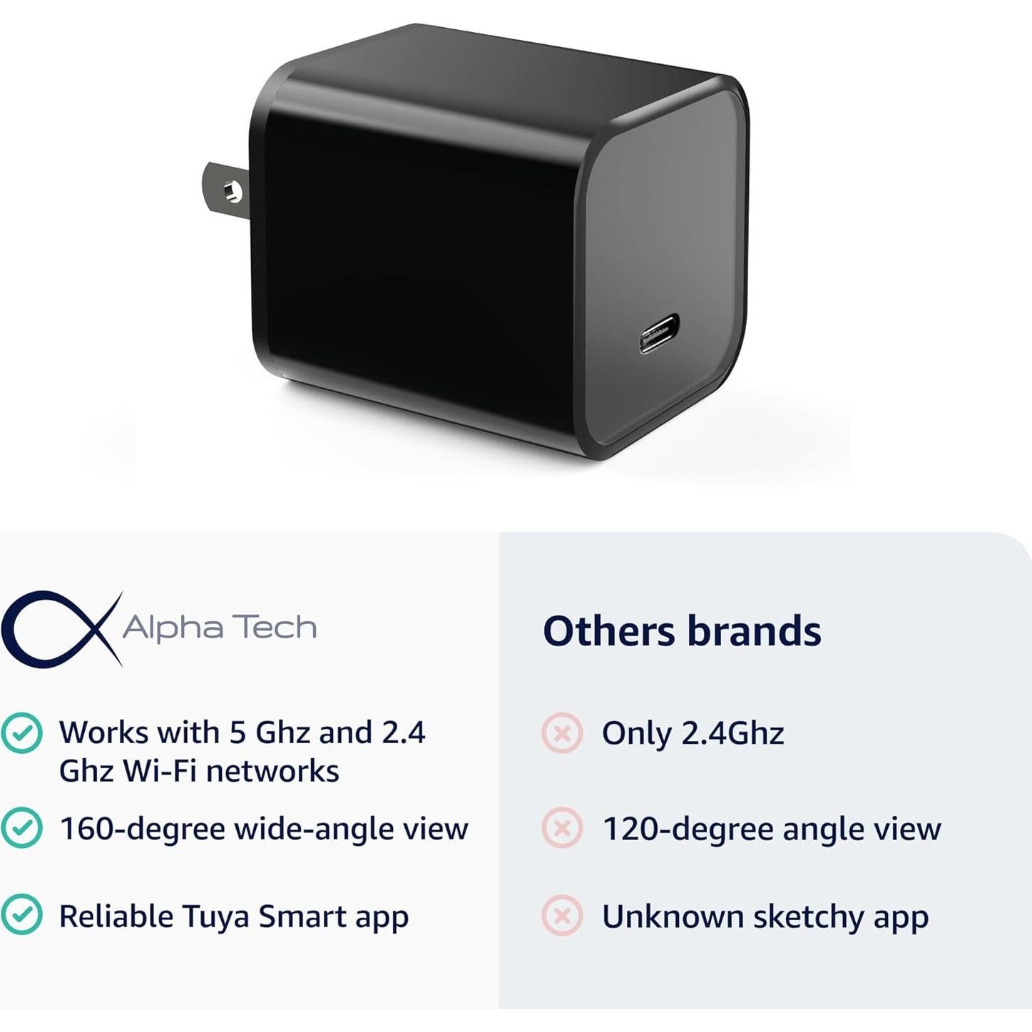 Cámara Inteligente WiFi ALPHA TECH IQ Cam Pet 01 160°