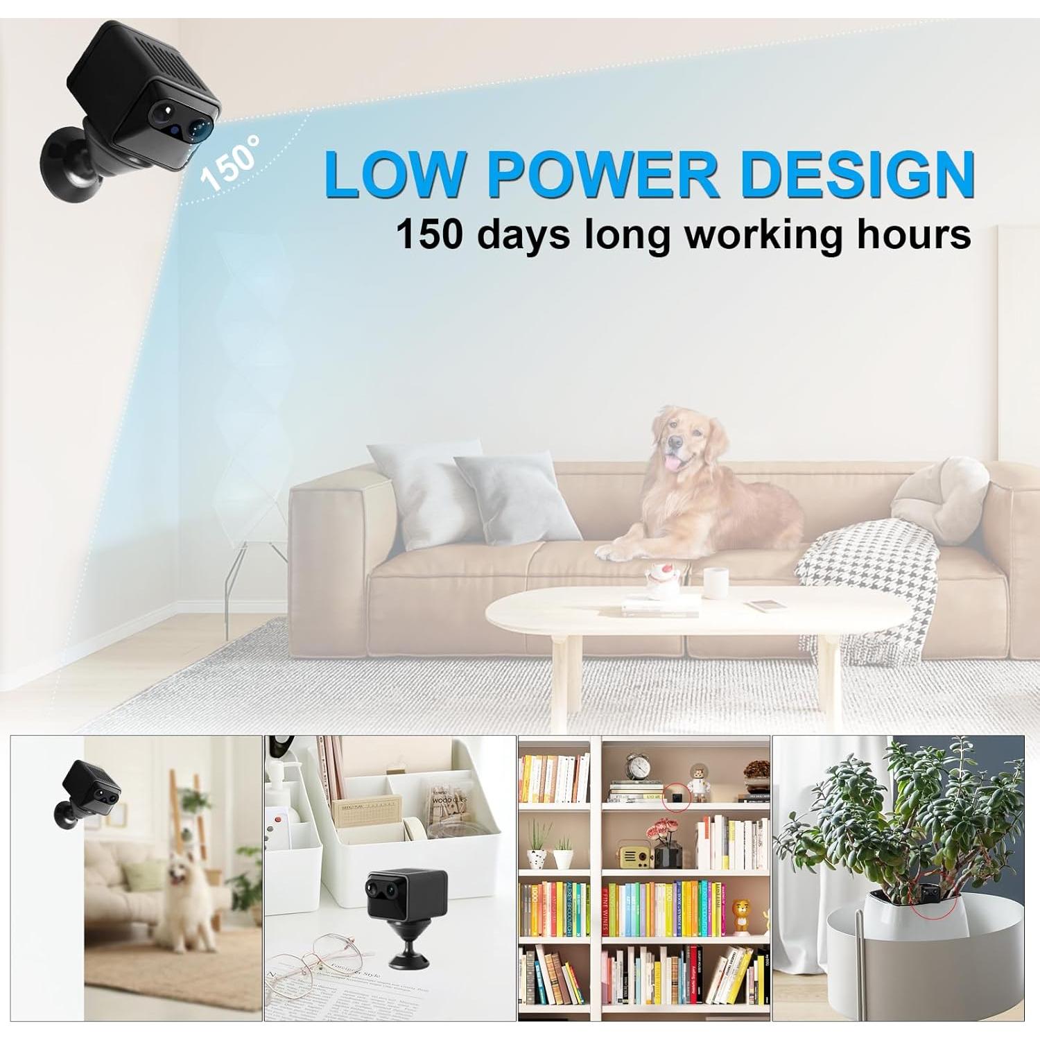 Cámara Inalámbrica WiFi BEEDMXU Ultra HD con Batería 2200mAh