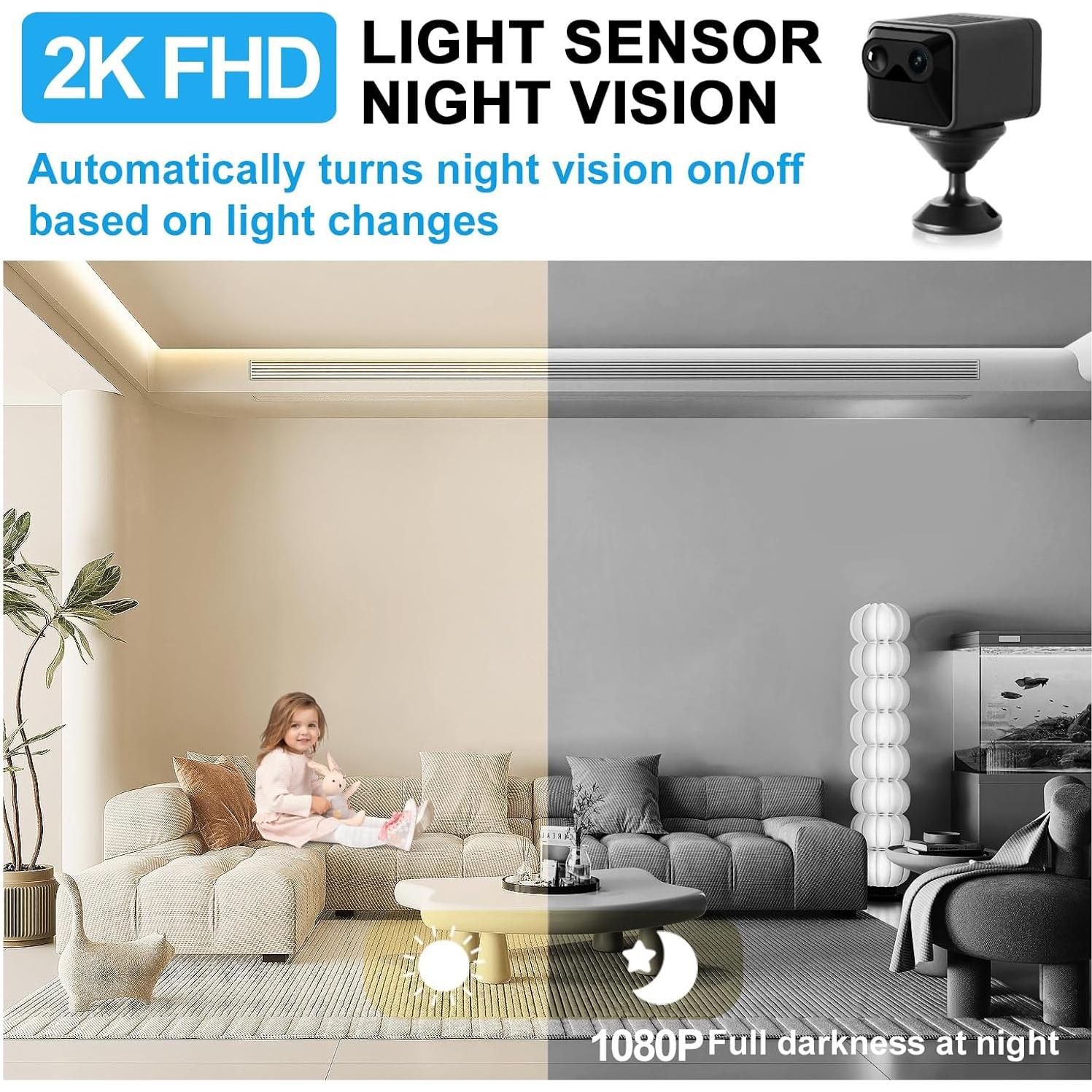 Cámara Inalámbrica WiFi BEEDMXU Ultra HD con Batería 2200mAh