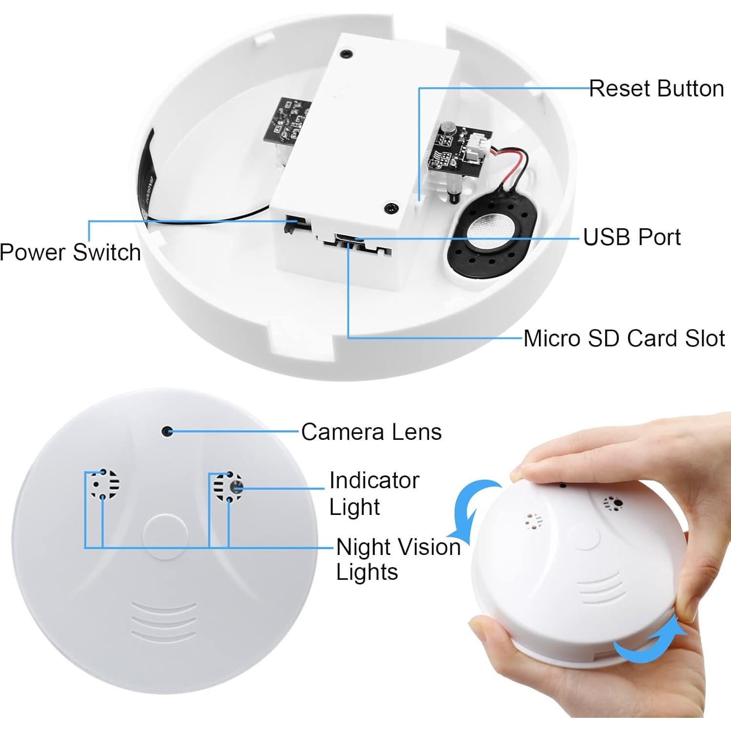 Cámara de Seguridad Inalámbrica eovas HD 1080P con Visión Nocturna